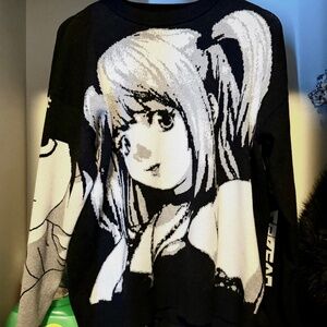 Oversized Unisex Death Note Knitted Sweatshirt